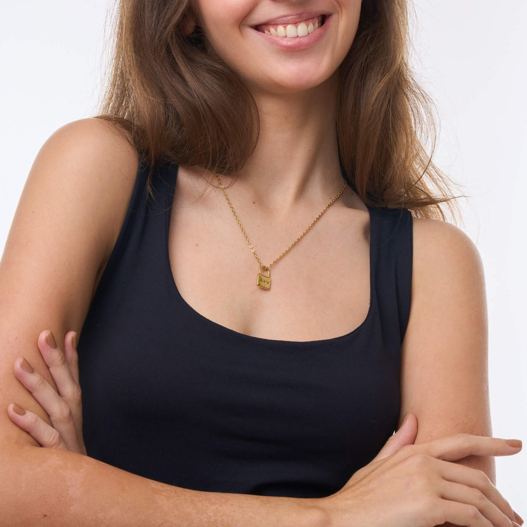 Personalisierte Vorhängeschloss-Halskette