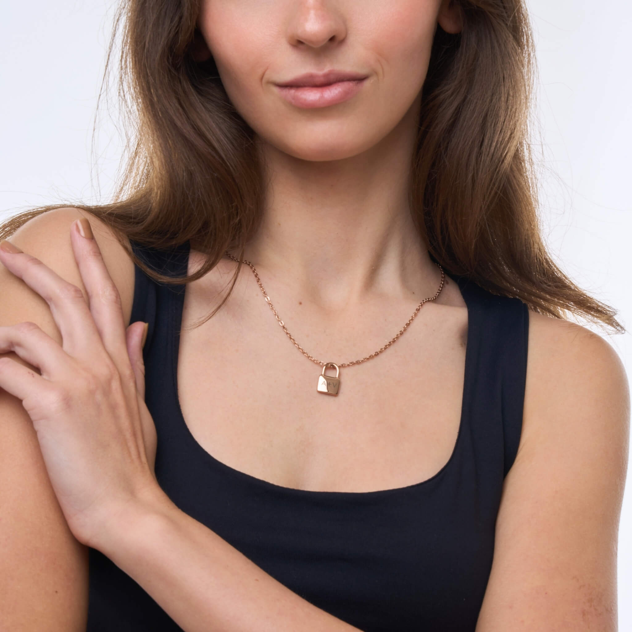 Personalisierte Vorhängeschloss-Halskette