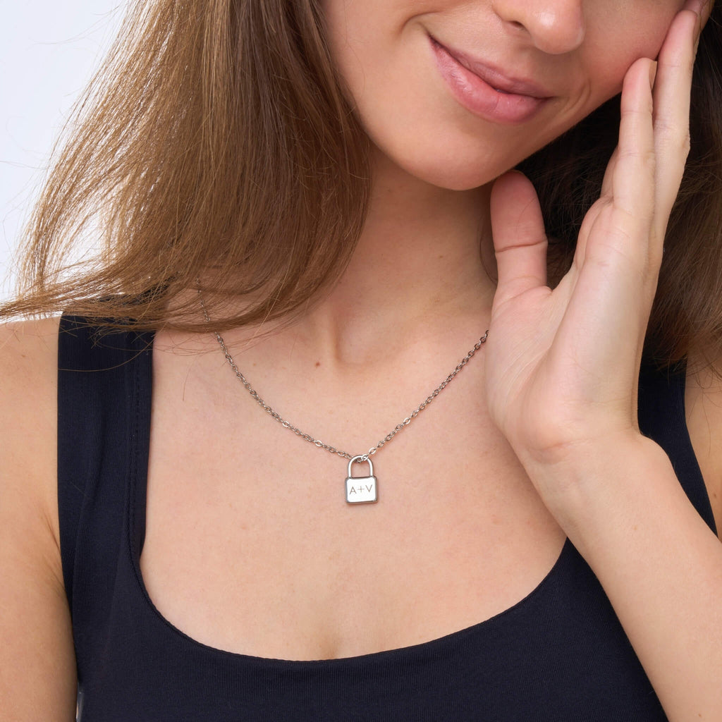 Personalisierte Vorhängeschloss-Halskette