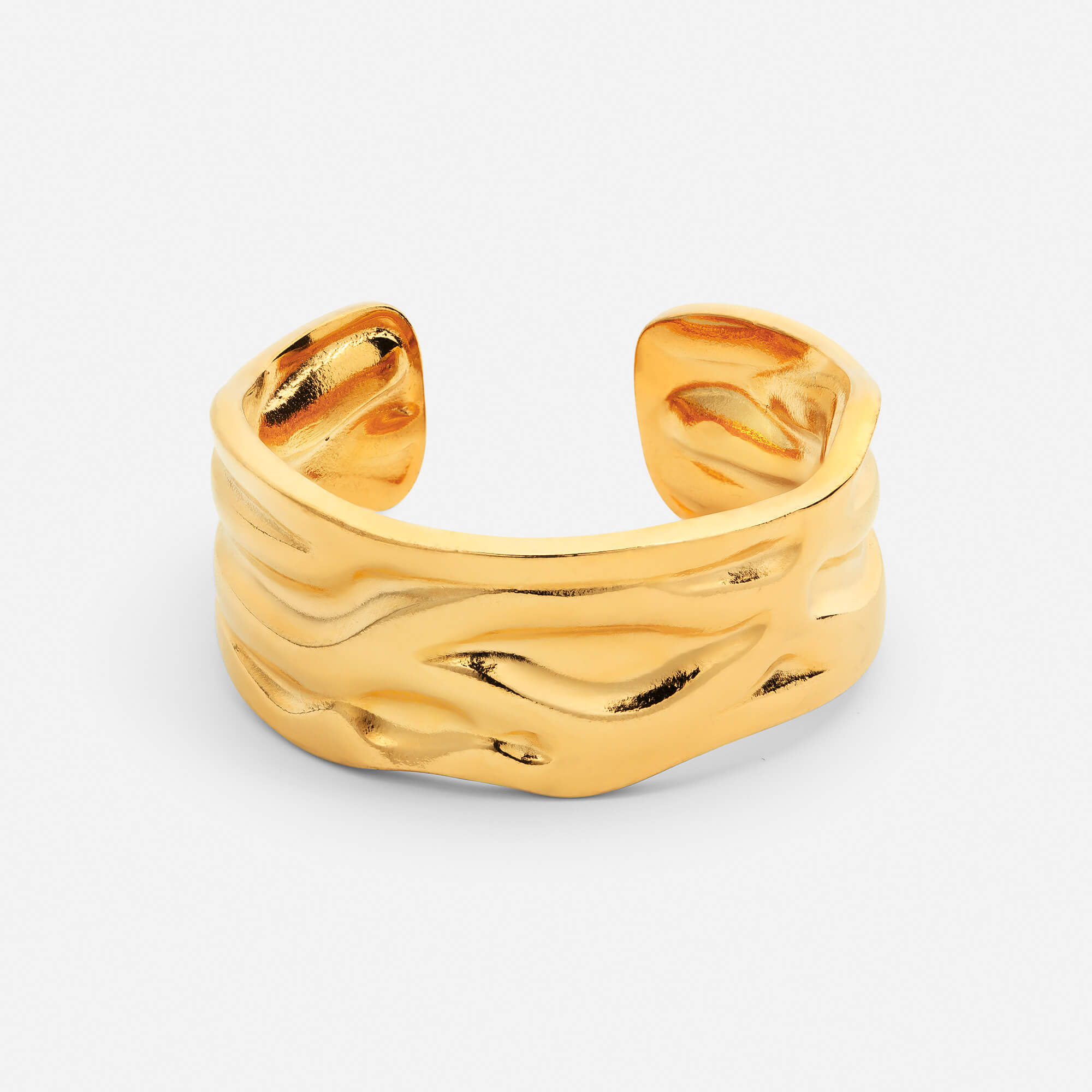 Gehämmerter Wellen Ring