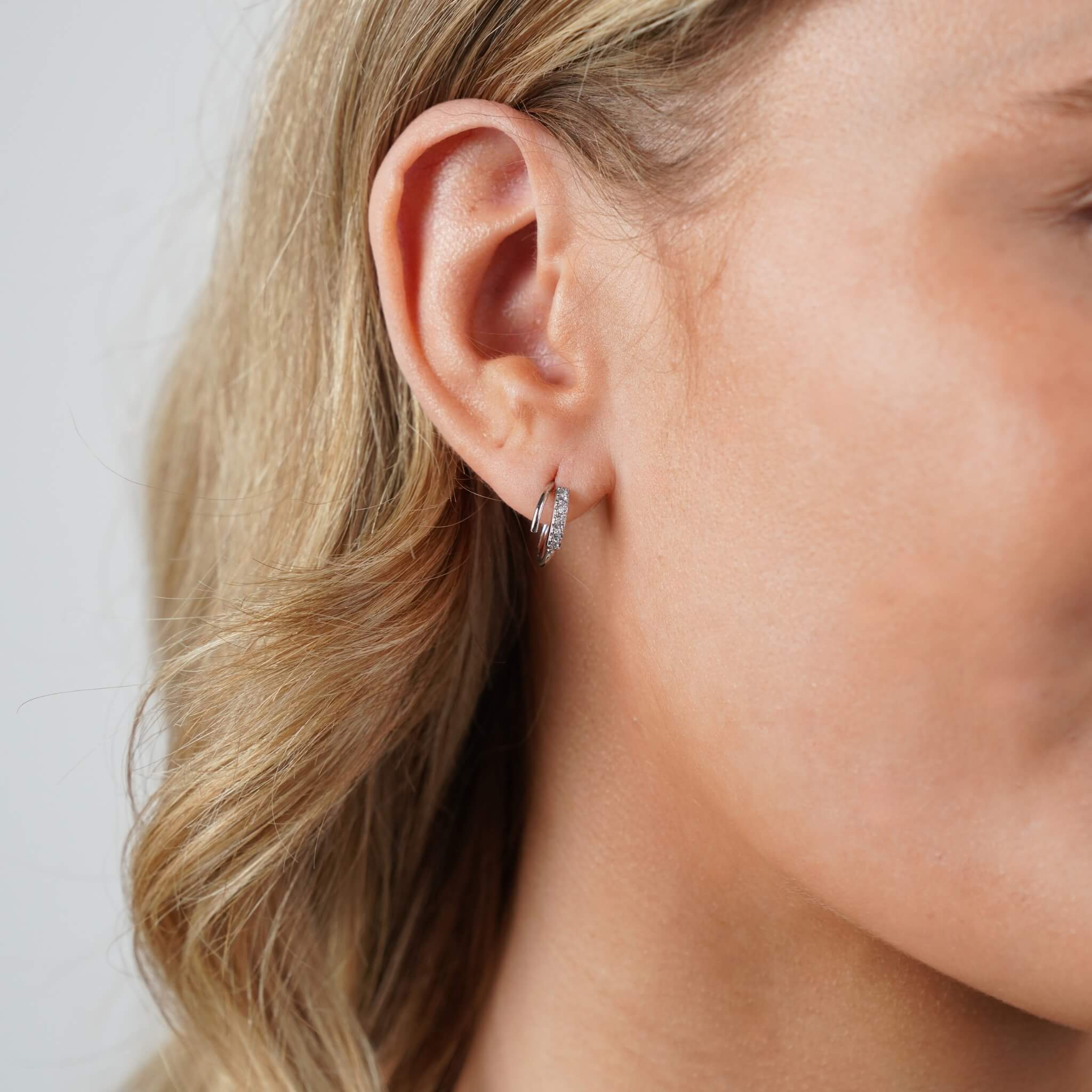 Kristall Doppel Ohrringe