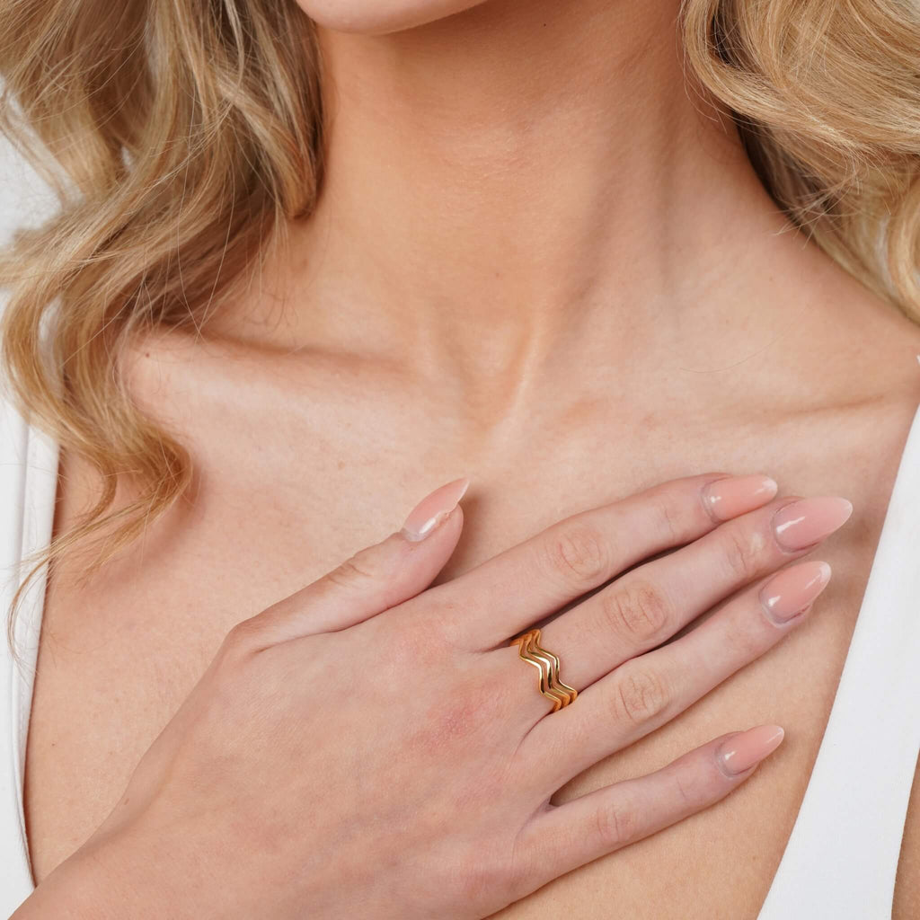 Dreifacher Höhen-und-Tiefen-Ring