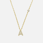 Buchstaben-Halskette mit Stein