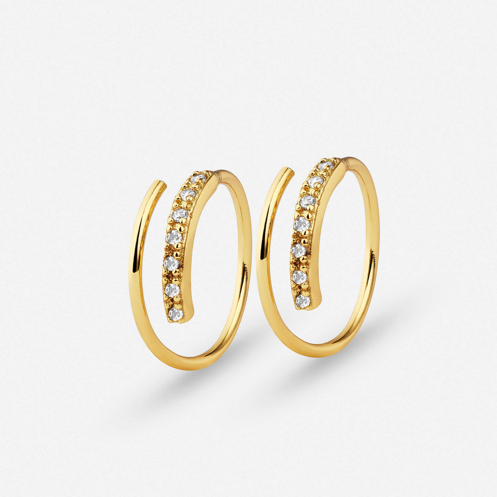 Kristall Doppel Ohrringe