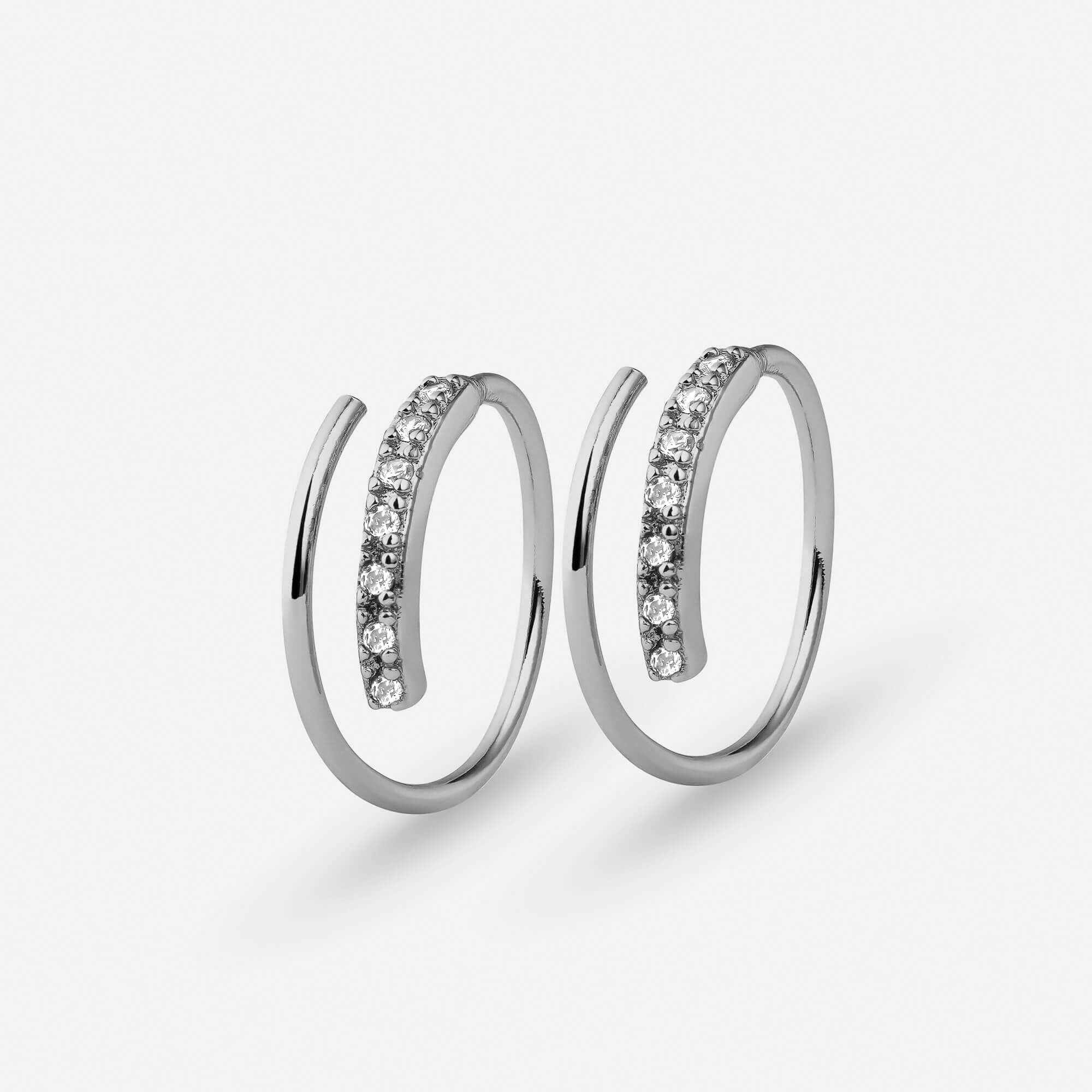 Kristall Doppel Ohrringe