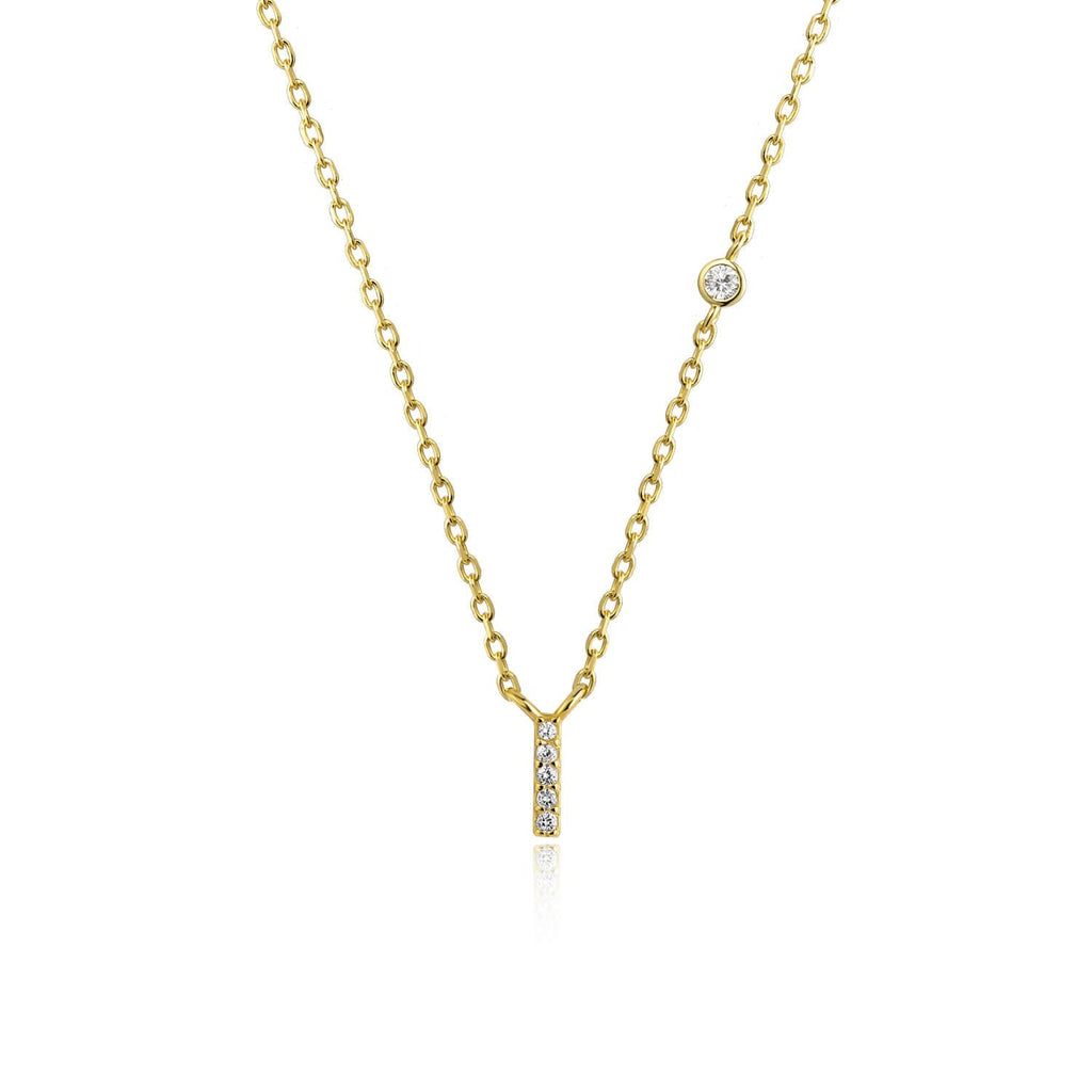 Buchstaben-Halskette mit Stein