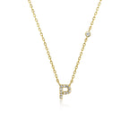 Buchstaben-Halskette mit Stein