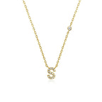 Buchstaben-Halskette mit Stein