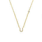 Buchstaben-Halskette mit Stein