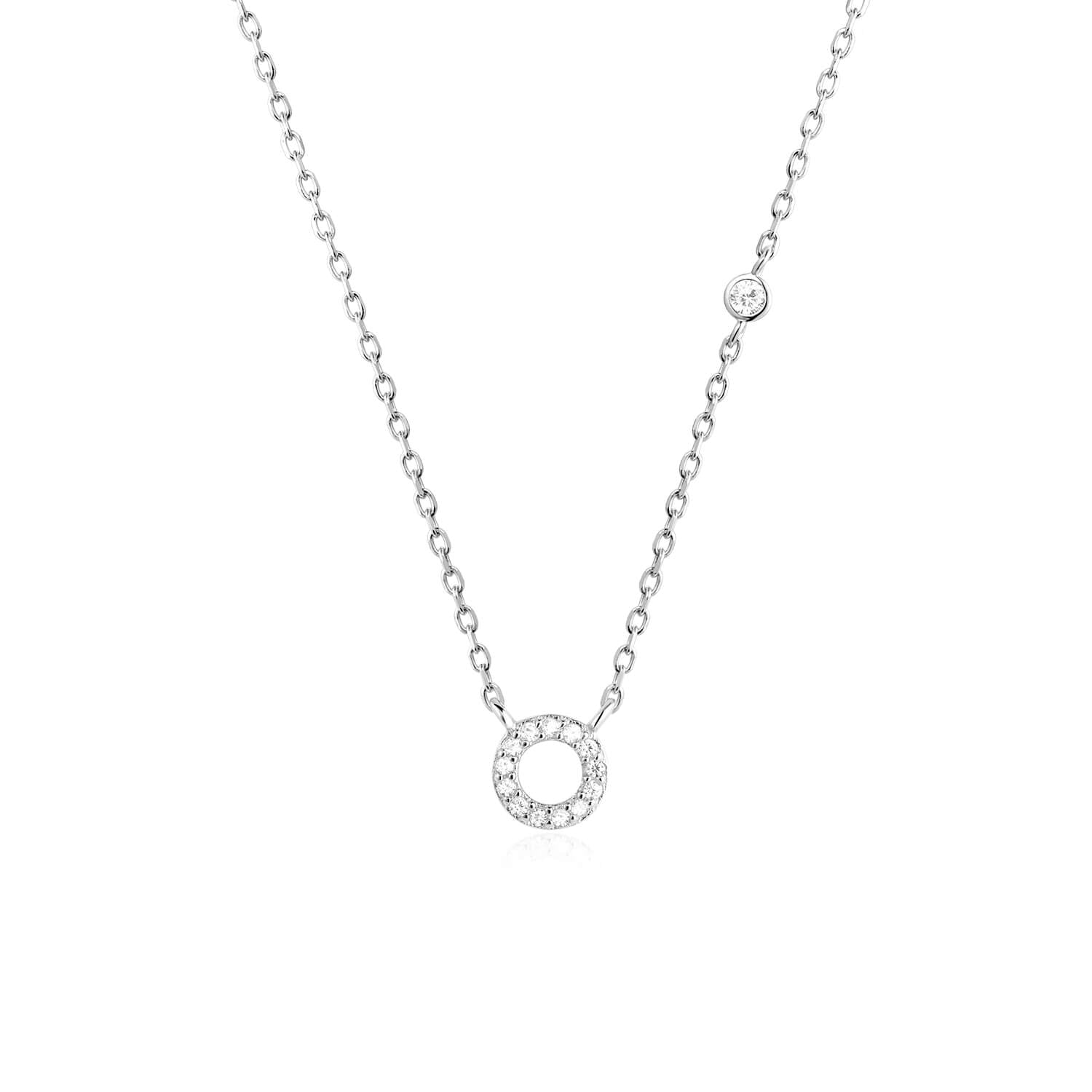 Buchstaben-Halskette mit Stein