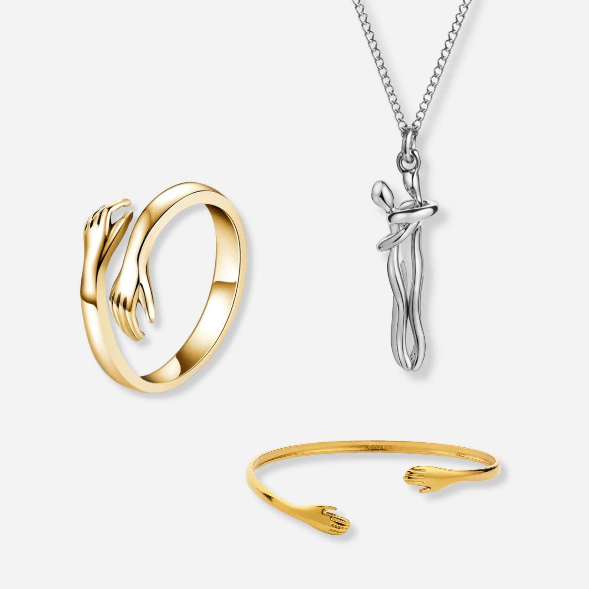 Umarmungs Ring, Umarmungs Halskette & Umarmungs Armband