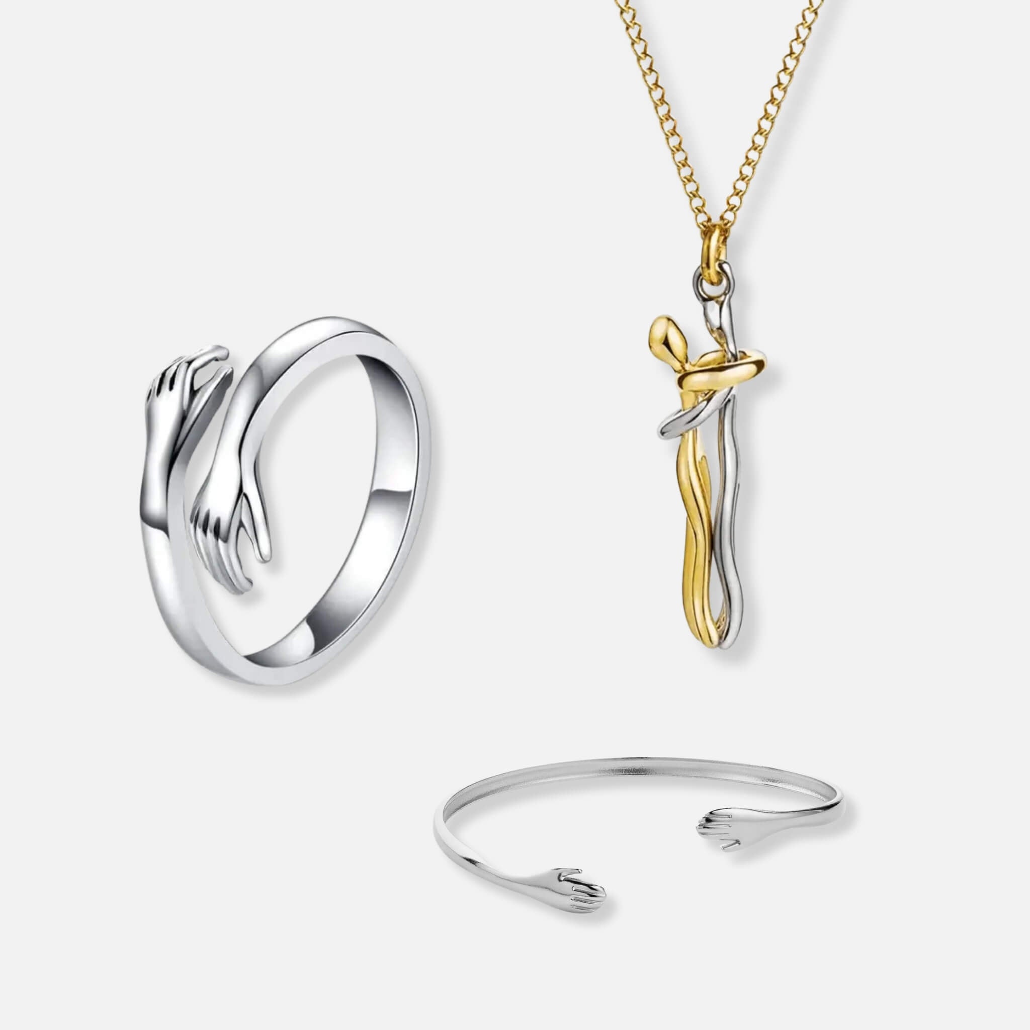 Umarmungs Ring, Umarmungs Halskette & Umarmungs Armband